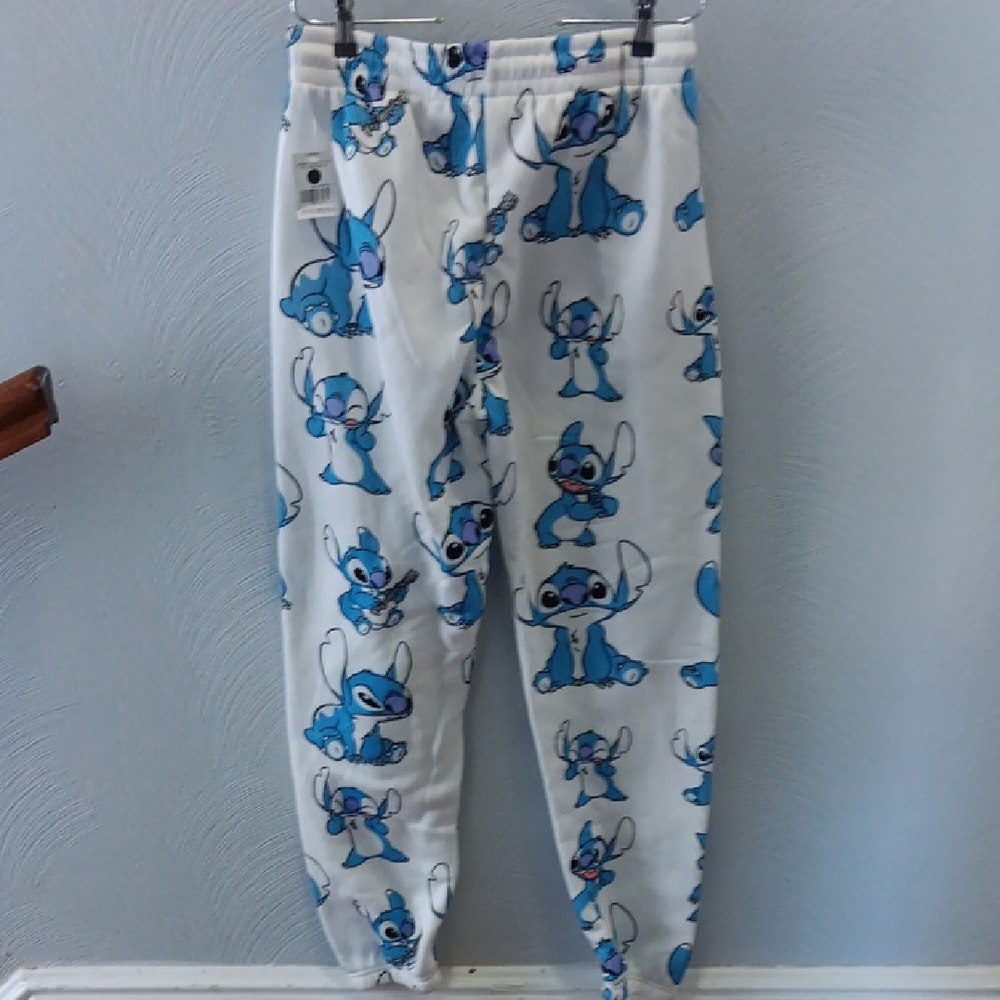 Disney White and Blue Stitch Joggers NWT - Picture 4 of 5